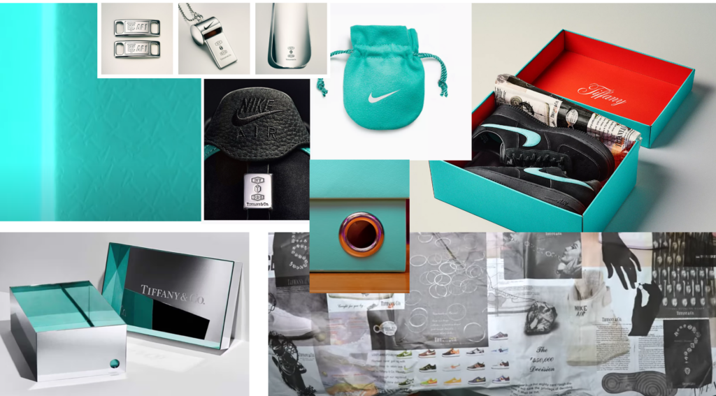 Nike Tiffany Air Force 1 Collaboration Custom Packaging Shoe Box Tissue Paper Duster Bag Shoe Accessories